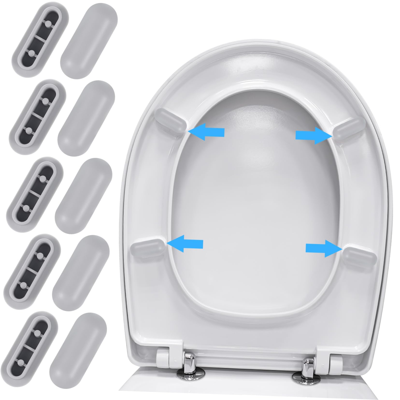 HOLIDYOYO Toilet Seat Covers for Warmth Heavy Duty Gaskets Universal Seat Risers Cushioning Pads