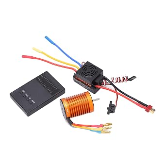 F540 4370KV Brushless Motor Set with 60A ESC and Programming Card for 10 RC Car Performance