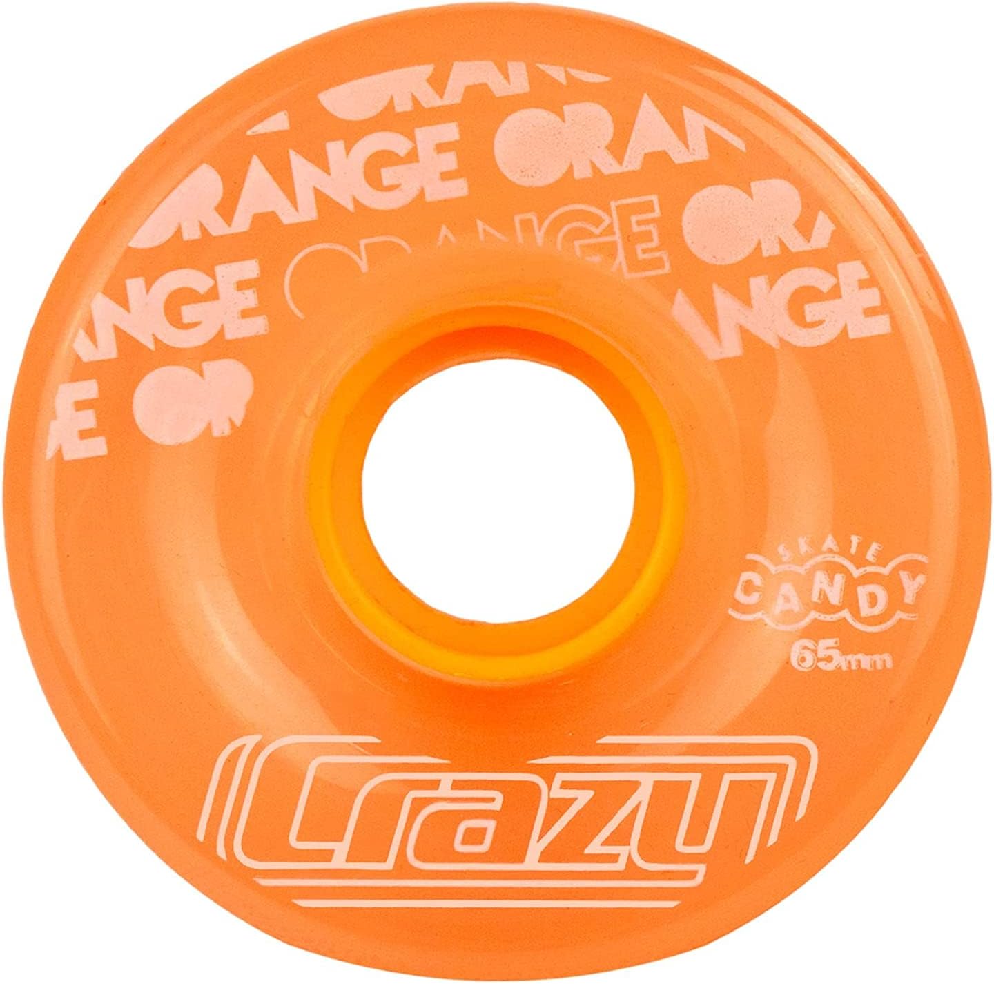 Crazy Skates Wheel Candy Roller Skate Wheels - Outdoor Urethane 78a Wheels for Roller Skates - Set of 4 - Orange [Orange]