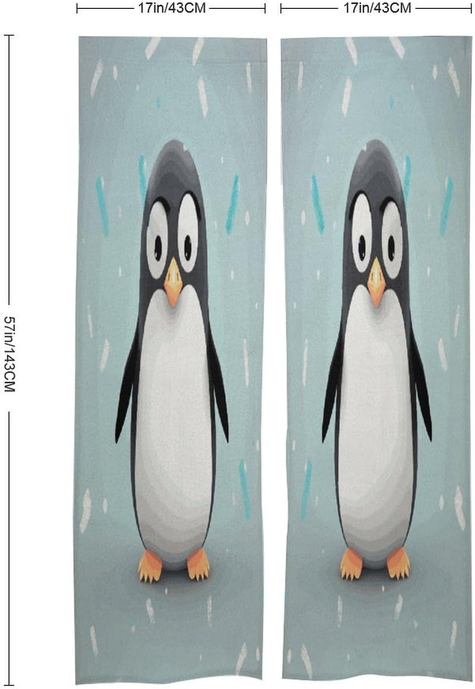 Cute Penguin Door Curtain Printed Doorway Noren Japanese Style Doorway Room Divider Curtains for Privacy Partition Divider Kitchen Home Decorations Wall Hanging