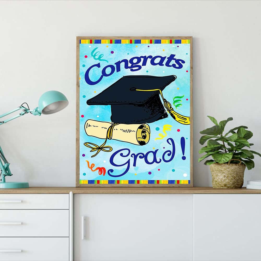 Diamond Painting Kits,Congrats Grad Graduation Cap and Diploma