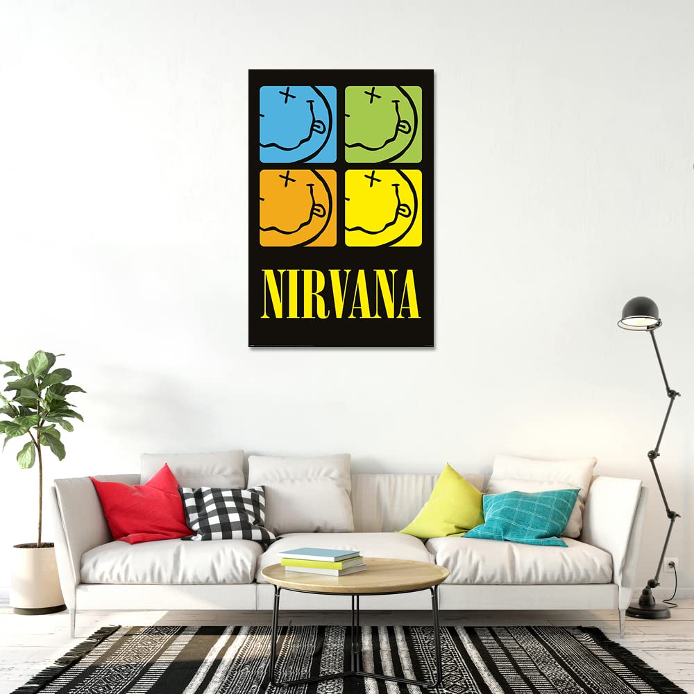 Amazon.com: Nirvana - Póster musical (4 emoticonos de colores