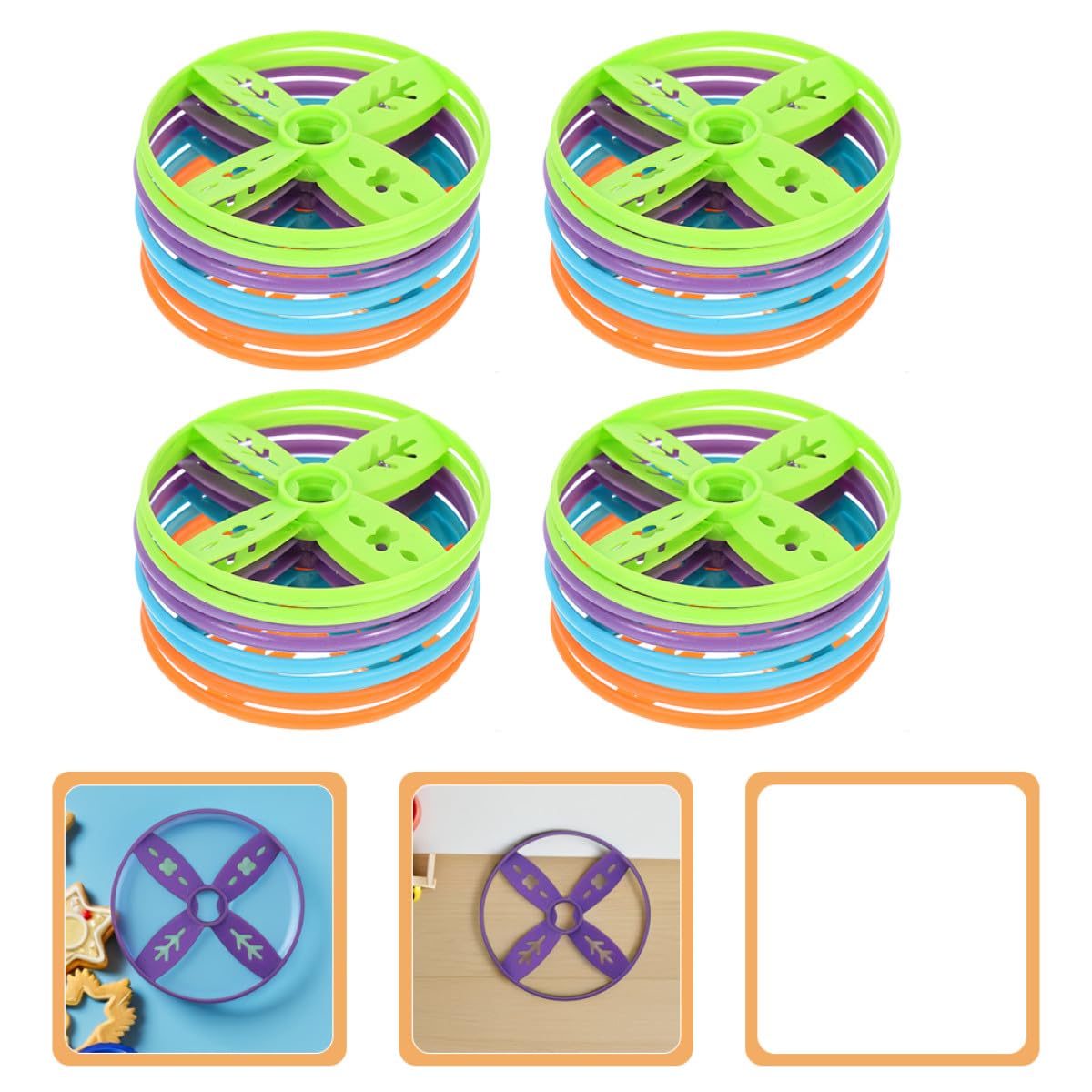 SKISUNO Juego de 40 Discos Voladores de Mano, Compatible con Juguetes Portátiles Pie, Colores Vibrantes, Material Duradero para Juegos al Aire Libre y Actividades Infantiles — view 7