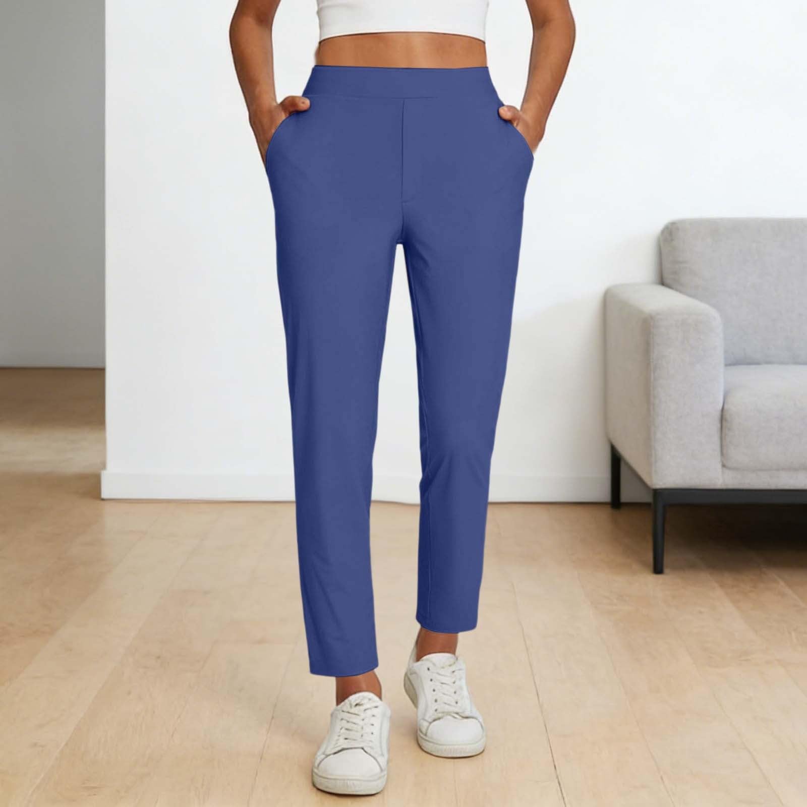 Pantaloni chino da donna, elasticizzati, da golf, 7/8, estivi, da jogging, sportivi, per il tempo libero, per lo sport, per l'allenamento, per il lavoro, per la corsa, estivi