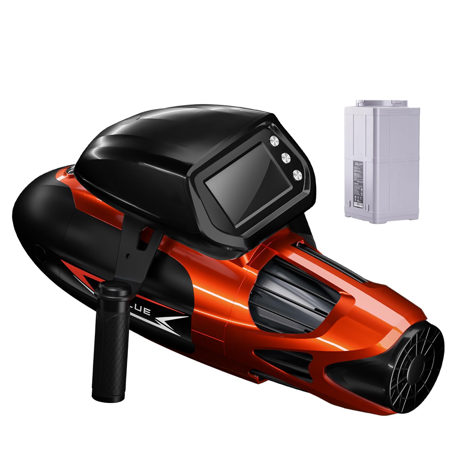 Sublue Vapor Pump-Jet - Patinete subacuático de 3 velocidades de 60 Minutos, 10 km/h, 21 kgf para Buceo Libre, Buceo, esnórquel, Juguetes recreativos para Yates y Barcos (Rojo Vapor + Batería)