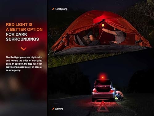 Miniatura 6 de Fenix CL26R Pro - Linterna de campamento de mármol blanco, 650 lúmenes brillante, recargable USB-C, compacta y portátil, perfecta para huracán,
