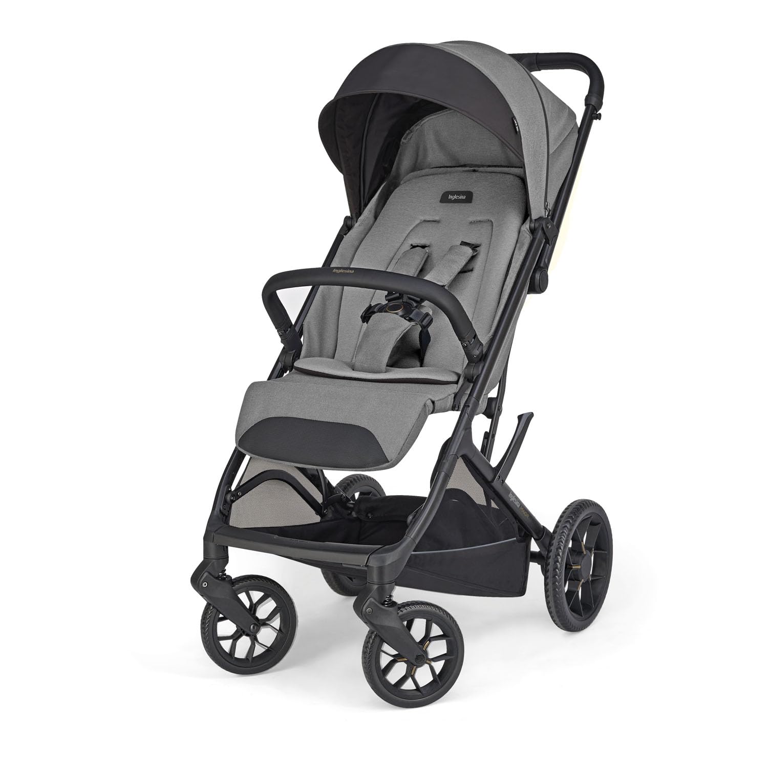 Inglesina Maior Passeggino Compatto e Leggero 7,9 kg, Ruote Grandi Ammortizzate, Seduta Ampia All Season, Chiusura con Una Mano, Capotta UPF 50+, fino a 22 kg, Canyon Grey