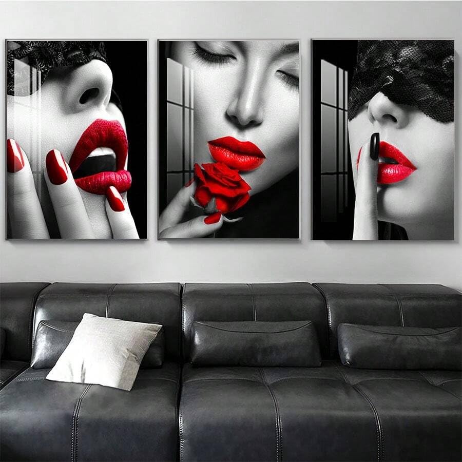 Tableau abstrait sur toile prêt à poser femme active 70x90