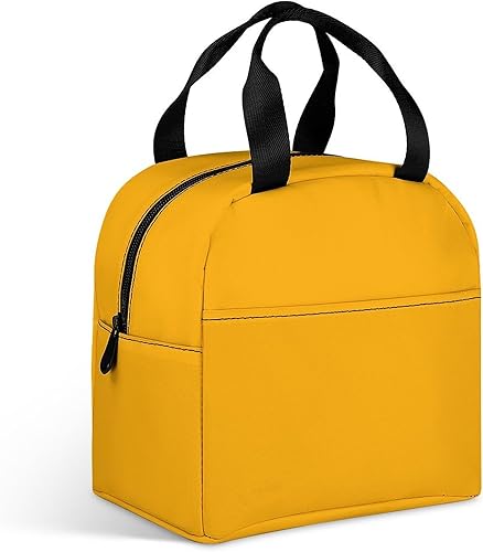 Bolsas de almuerzo con aislamiento térmico para pícnic, reutilizables, para oficina o frío, compatible con naranja