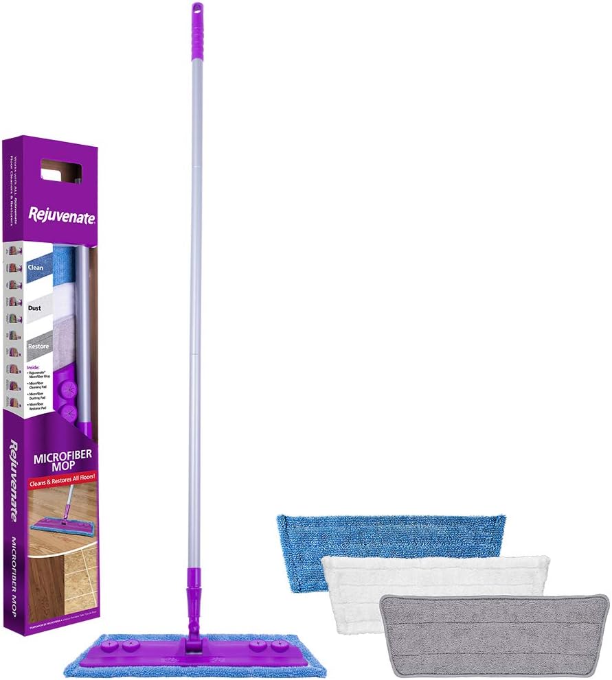 Microfiber Mop with 3 Reusable Microfiber Pads