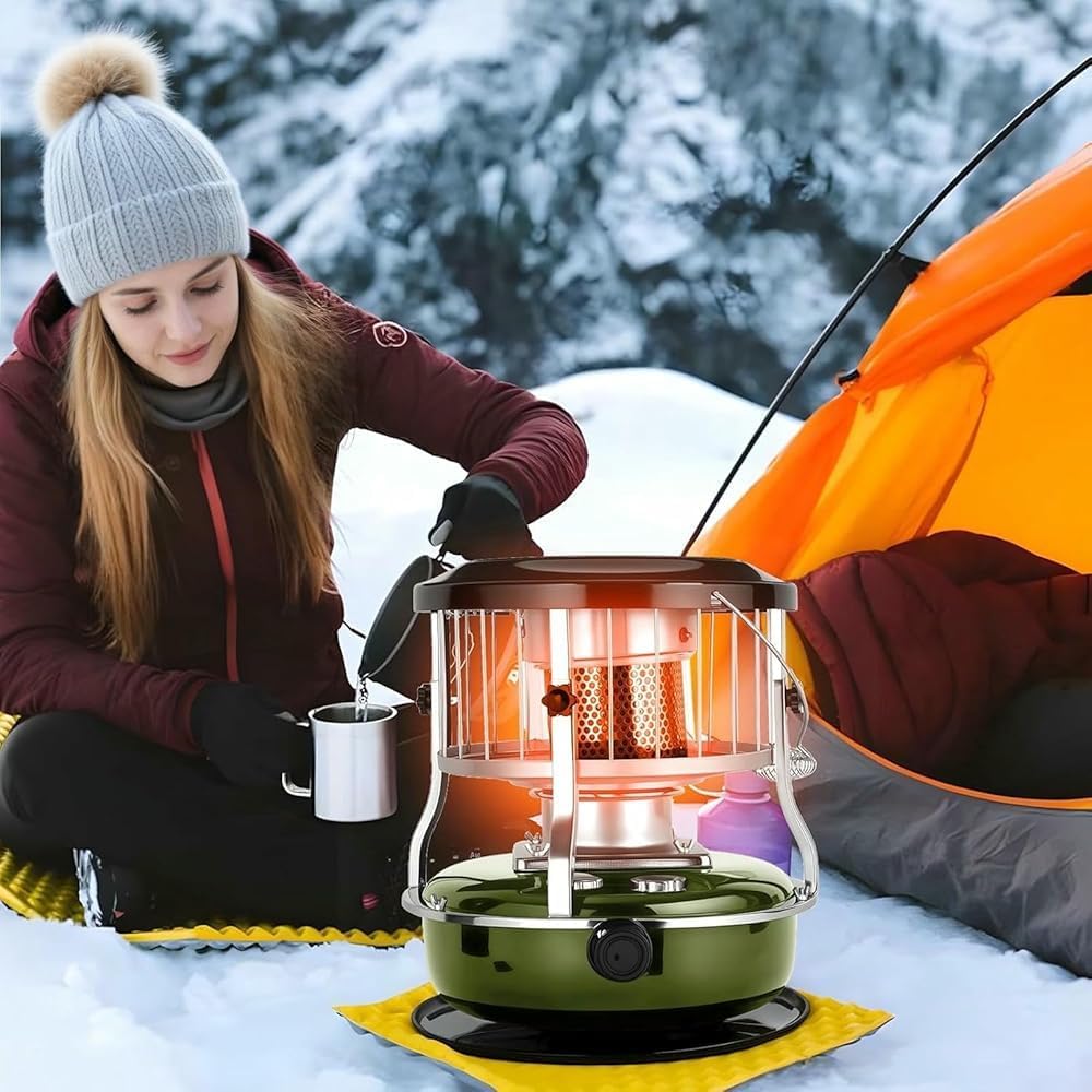 Portable Kerosene Heater, 9000 BTU Non-Electric Kerosene Stove Radiant Heater for Home, Garage & Camping