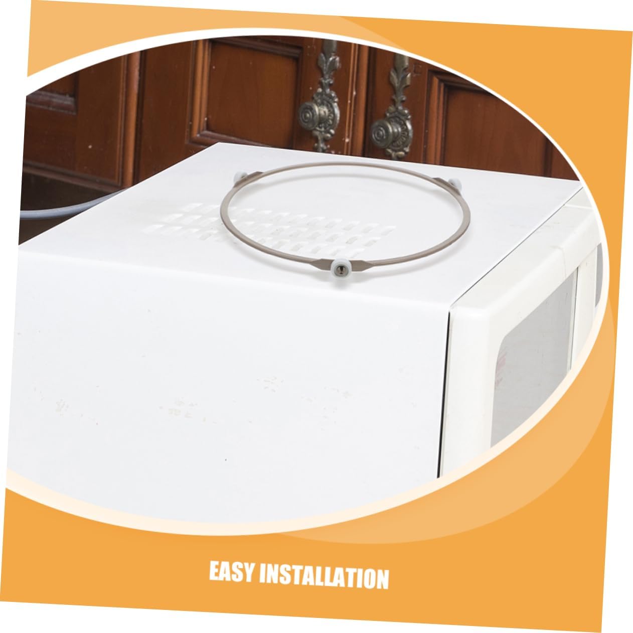 Microwave Turntable Holder Ring, Coffee Plastic Base for Glass Tray