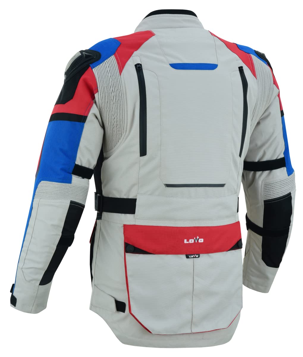 LOVO - Chaqueta Moto Tricapa 4 Estaciones Unisex - Protección Total para Hombre y Mujer en Verano e Invierno - Cazadora Moto de Alta Protección con Longitud 3/4 - Ideal para Rutas Todo el Año
