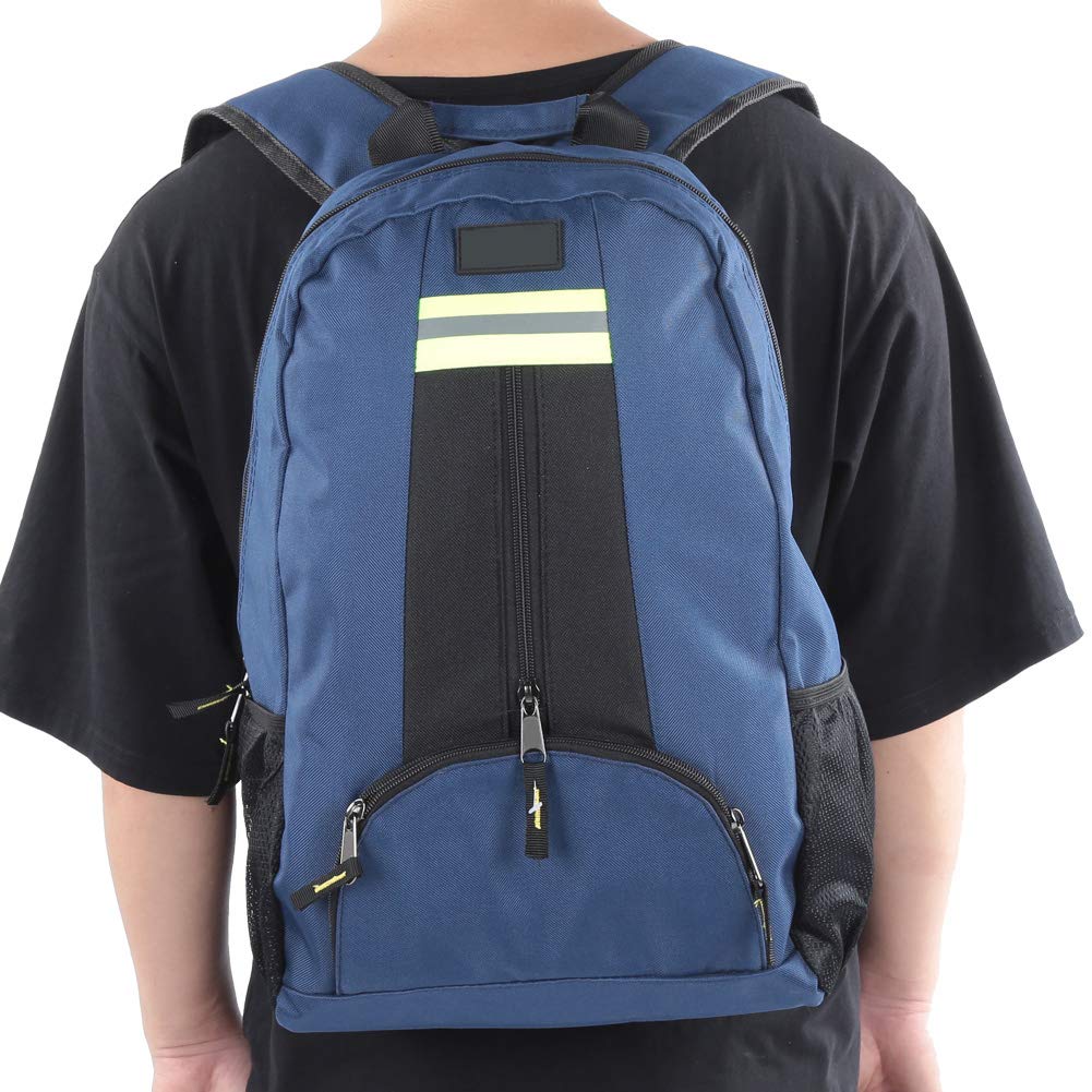 Bolsa de Herramientas de Doble Hombro Mochila de Almacenamiento de Herramientas de Reparación de Tela Oxford para Plomero, Electricista, Administrador con Diseño de