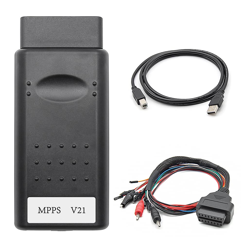 Washinglee V21MPPS Diagnostic Cable for ECU M3.8/M5.9/ME7xx/MED9/MED17/EDC15/16/17, for Delphi, for Siemens, for Marelli, for Delco, for Sagem, for Trionic, Supports Multi-Languages