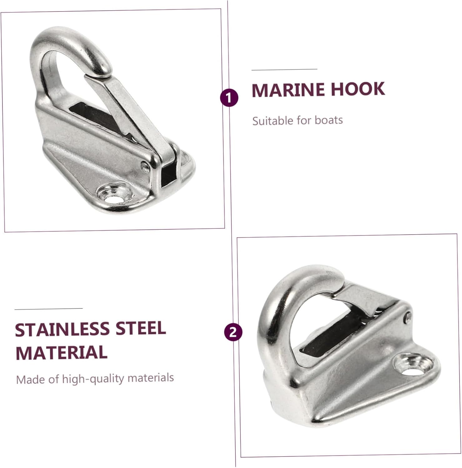 balacoo Hook Drywall Anchor Boat Accessories Marine Practical Hooks Portable Garment Rack Firm Boat Hooks