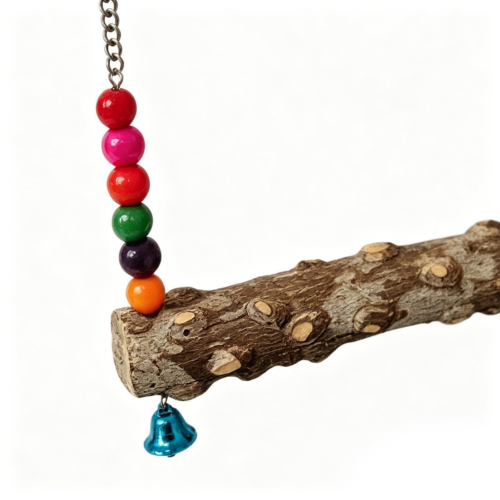 Altalena per polli da pollaio,Giochi in Legno con Campanelle - Giocattoli Per Gabbia E Pollaio Per Galline - per Arrampicarsi e Masticare Galli Pappagalli Polli Gabbia Recinto Giardino da Esterno