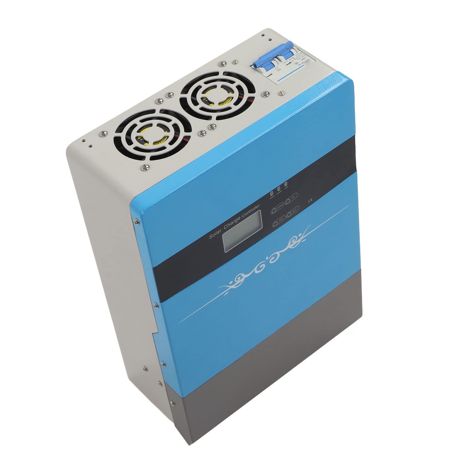 FTVOGUE Kontroler ładowania Słonecznego PWM 100 A z Wyświetlaczem LCD Regulator ładowania Baterii Litowej 96 V Łatwa Instalacja Dzięki Wspornikom w Kształcie Litery L do Systemów Paneli (48V)