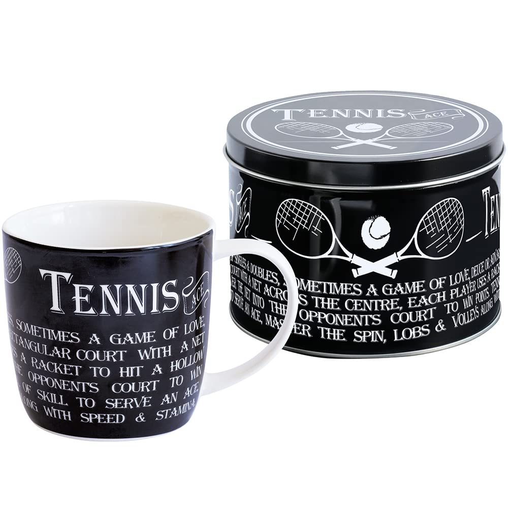 Arora Ultimate Gift for Man 8877 Tennis Mug in Tin