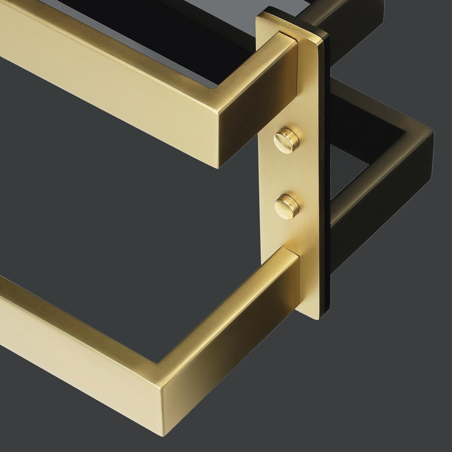 Mooche Toallero de doble capa, color dorado, 80 cm