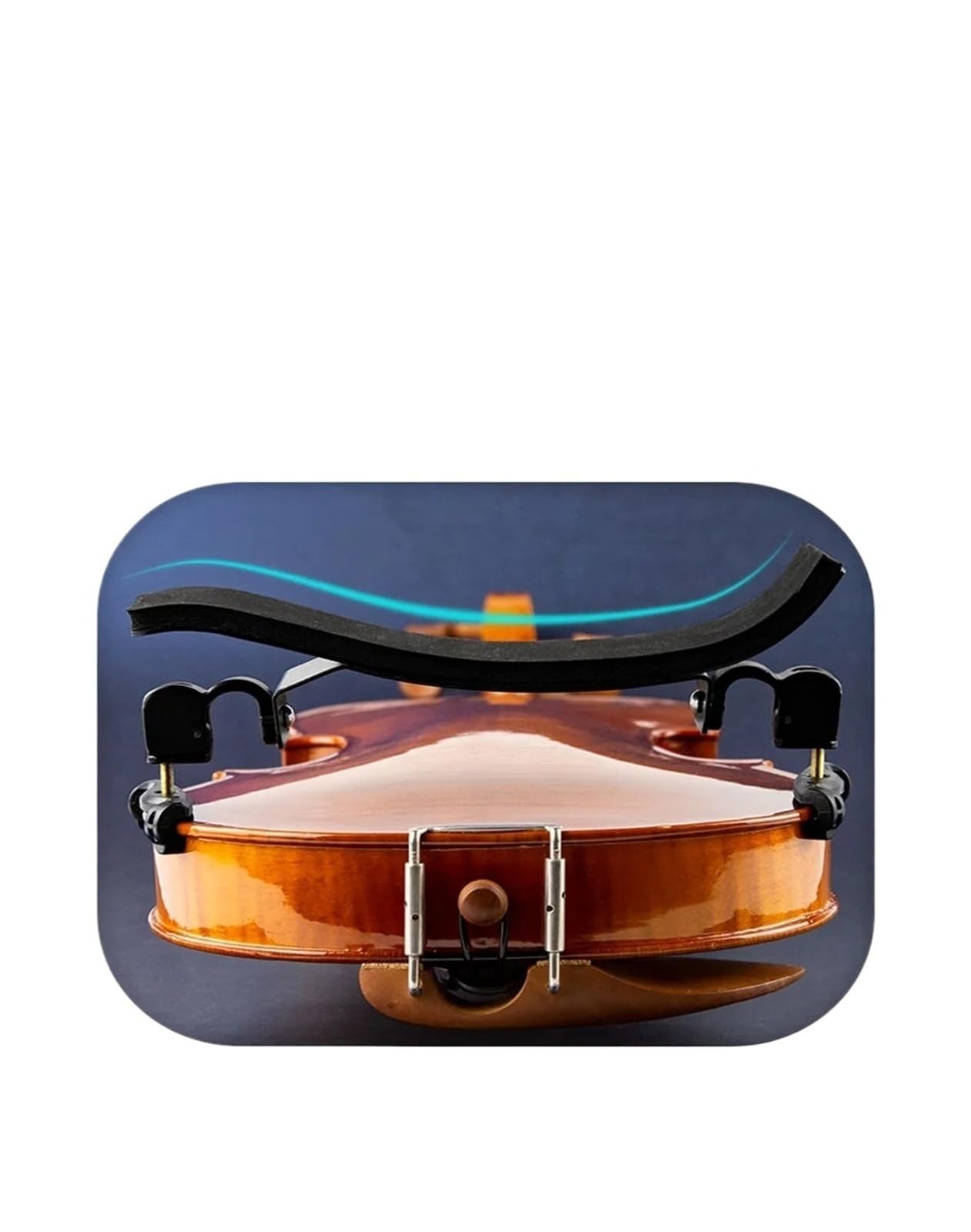 Soporte de hombro de aleación de titanio for violín, correa ajustable de ángulo grande, almohadilla 4/4-3/4 1/2 1/4-1/8(1 4 1 8 adjustable)