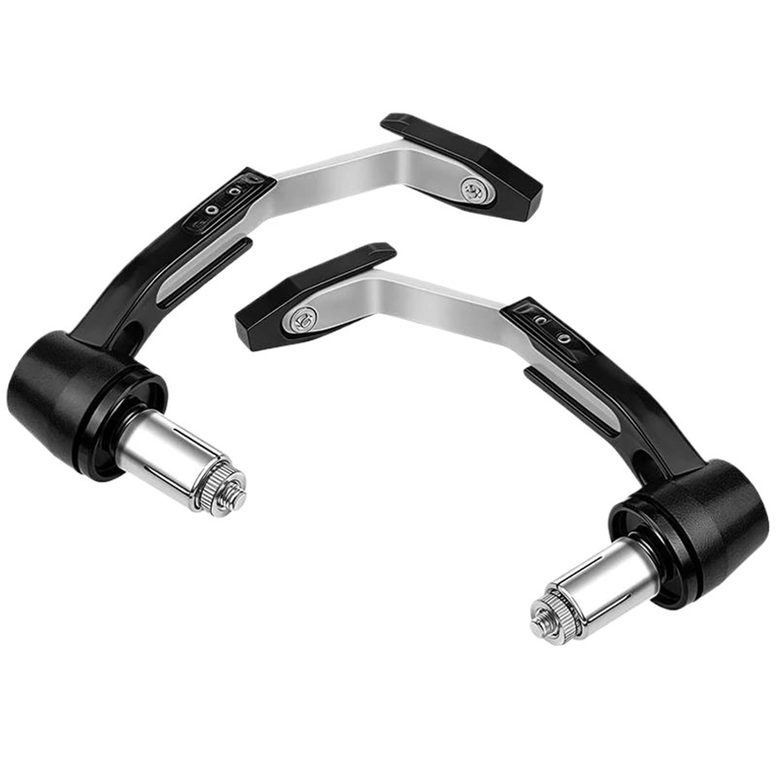 HJTEDHE Motorcycle Levers Guard Brake Clutch Handlebar Hand Guard Bar Motorcycle Handlebar Lever Guards(Silver)