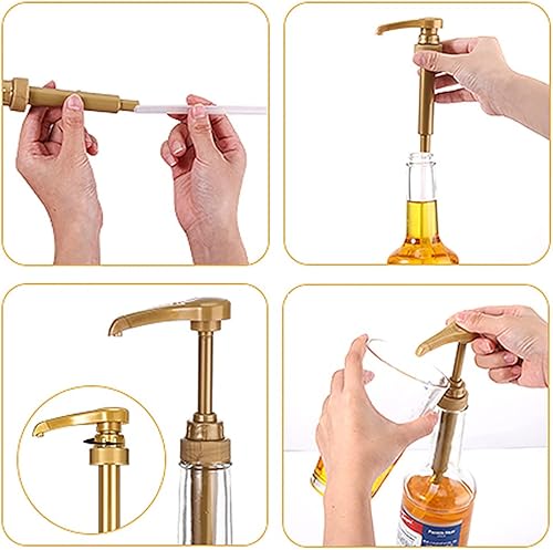 Miniatura 5 de GSHLLO 5 bombas de jarabe de café, dispensador de jarabe de sabor, bomba de repuesto para saborizantes de caramelo, bomba de botella para botellas