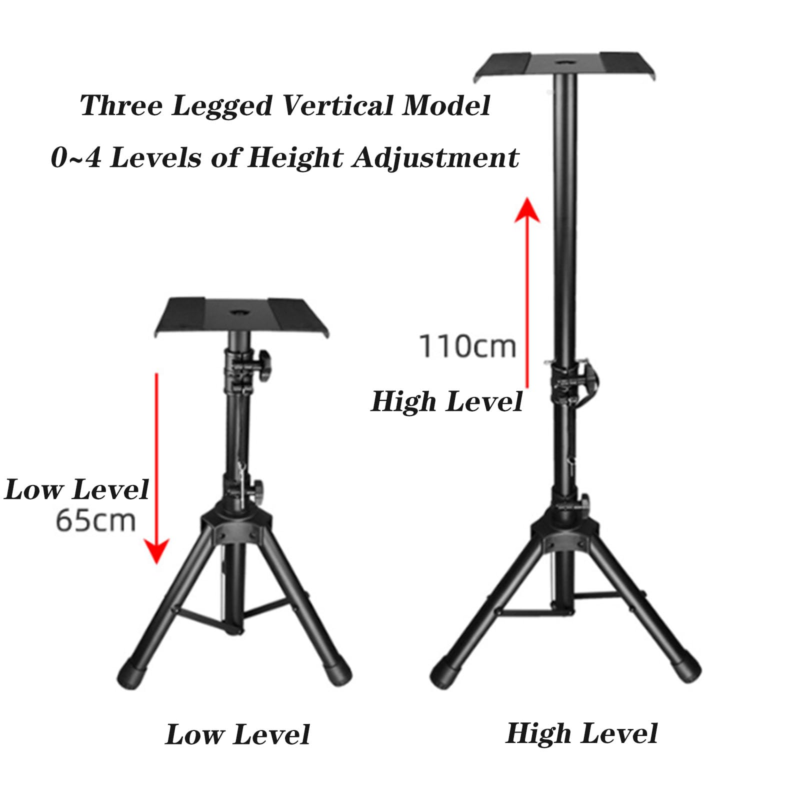 SFKLYU Soporte Altavoz Estantería Ajustable Soportes de Altavoz de Piso Universales Plataforma Pies Aislamiento de Altavoz para Monitor de Estudio, Subwoofer, Altavoces,A1