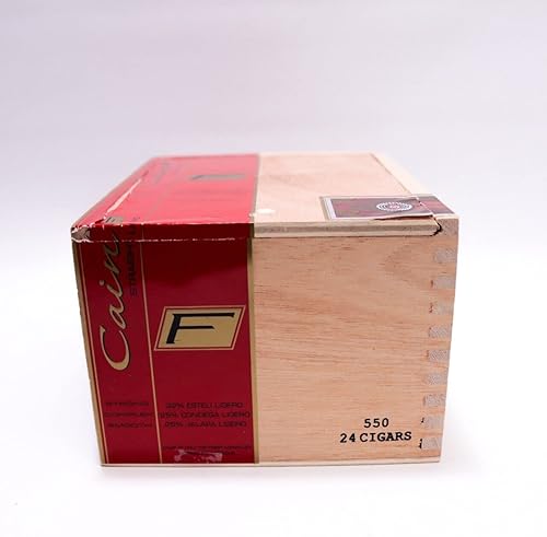 Miniatura 2 de Cain  Caja de madera recta ligera Habano 550 vacía para cigarros, 6.5 x 5.25 x 4 pulgadas