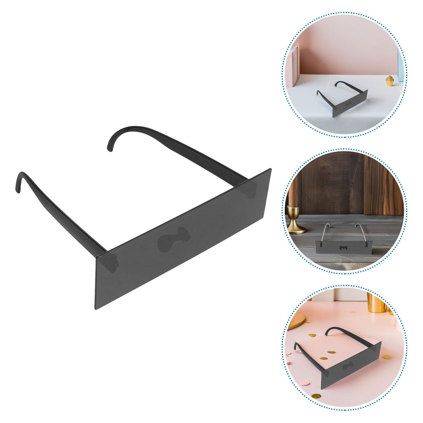 Healvian 16 Stück Neuartige Schwarze Partybrillen mit Weichem Sitz und Leichtem PC Material Kostümaccessoires für Silvester und Halloween Feiern