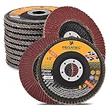 PEGATEC 40 Grit Flap Discs 4 1/2 inch Flap Wheel Type 29 Flap Sanding Disc with 7/8 Arbor Aluminum...