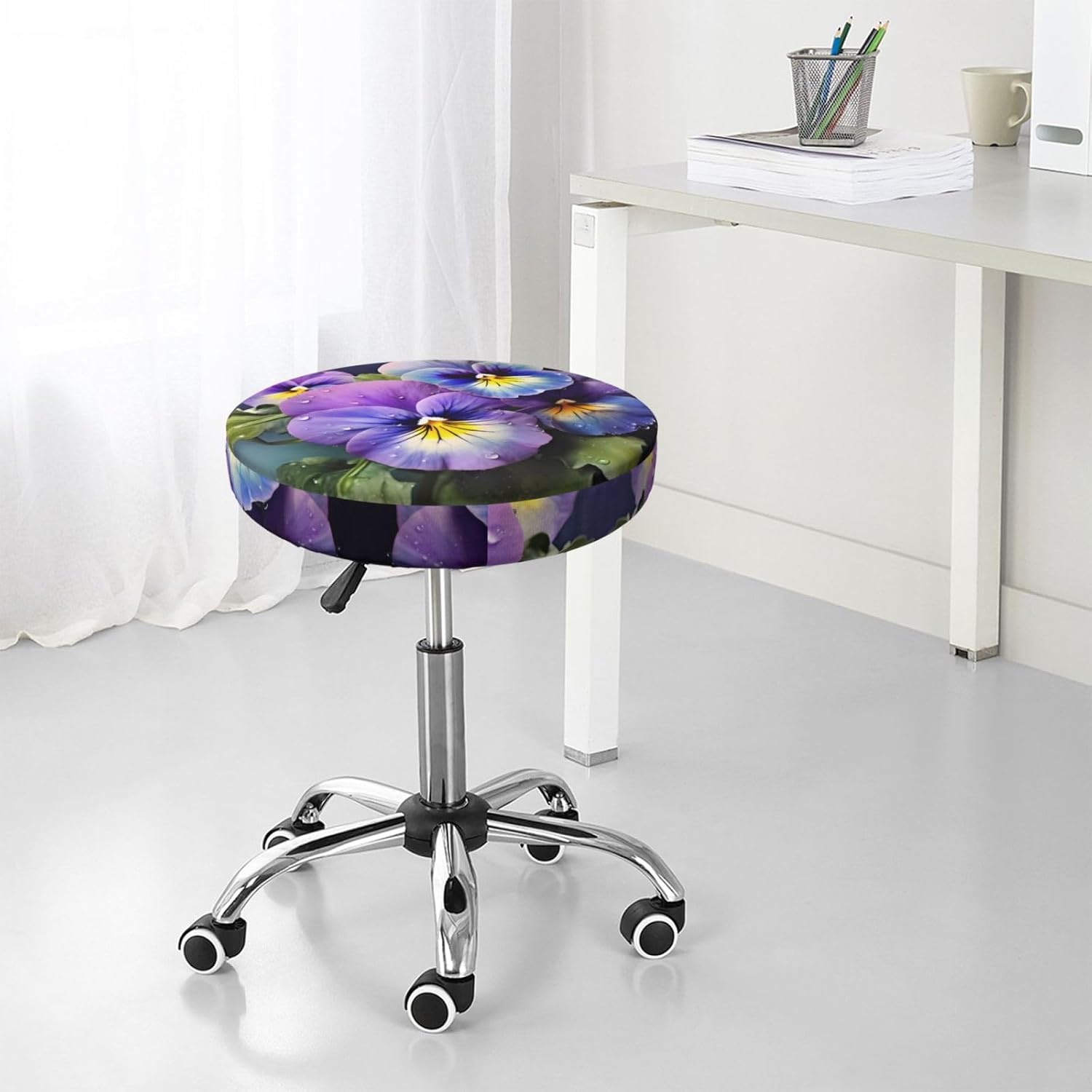 Round Bar Stool Seat Cover for Home Kitchen Dining Chair - 14 inch