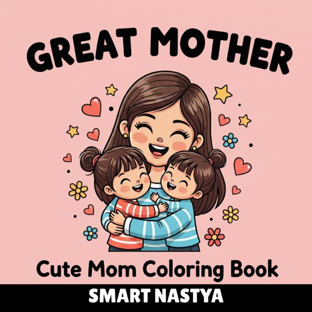 GREAT MOTHER: Adorable Mother Coloring Book for Kids and Adults, Cute Mom and Family Coloring Pages, Easy Bold Coloring Book for Relaxing Fun