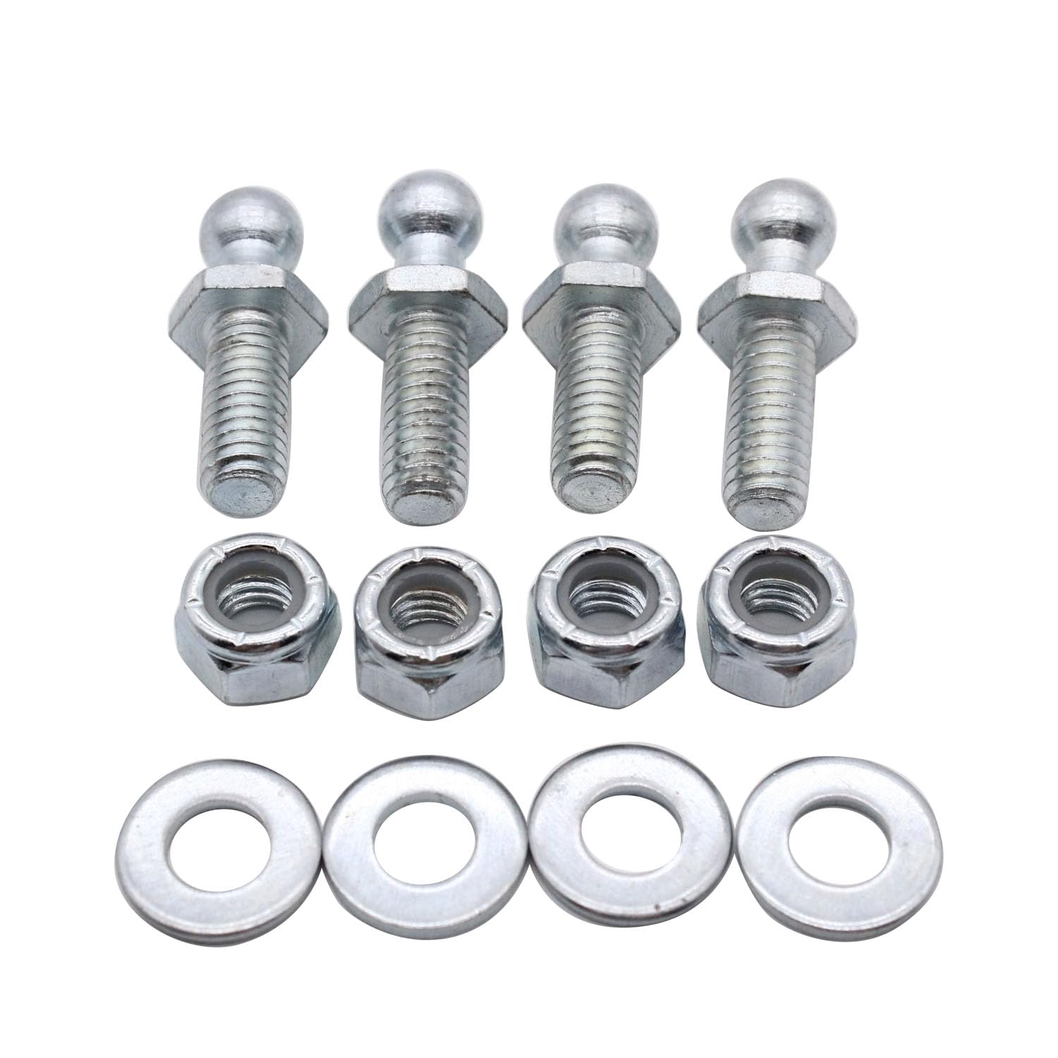 Rotules à Bille M8 – 2 Pièces En Acier Inox – Tête Sphérique 10 Mm Pour Ressort à Gaz Hayon
