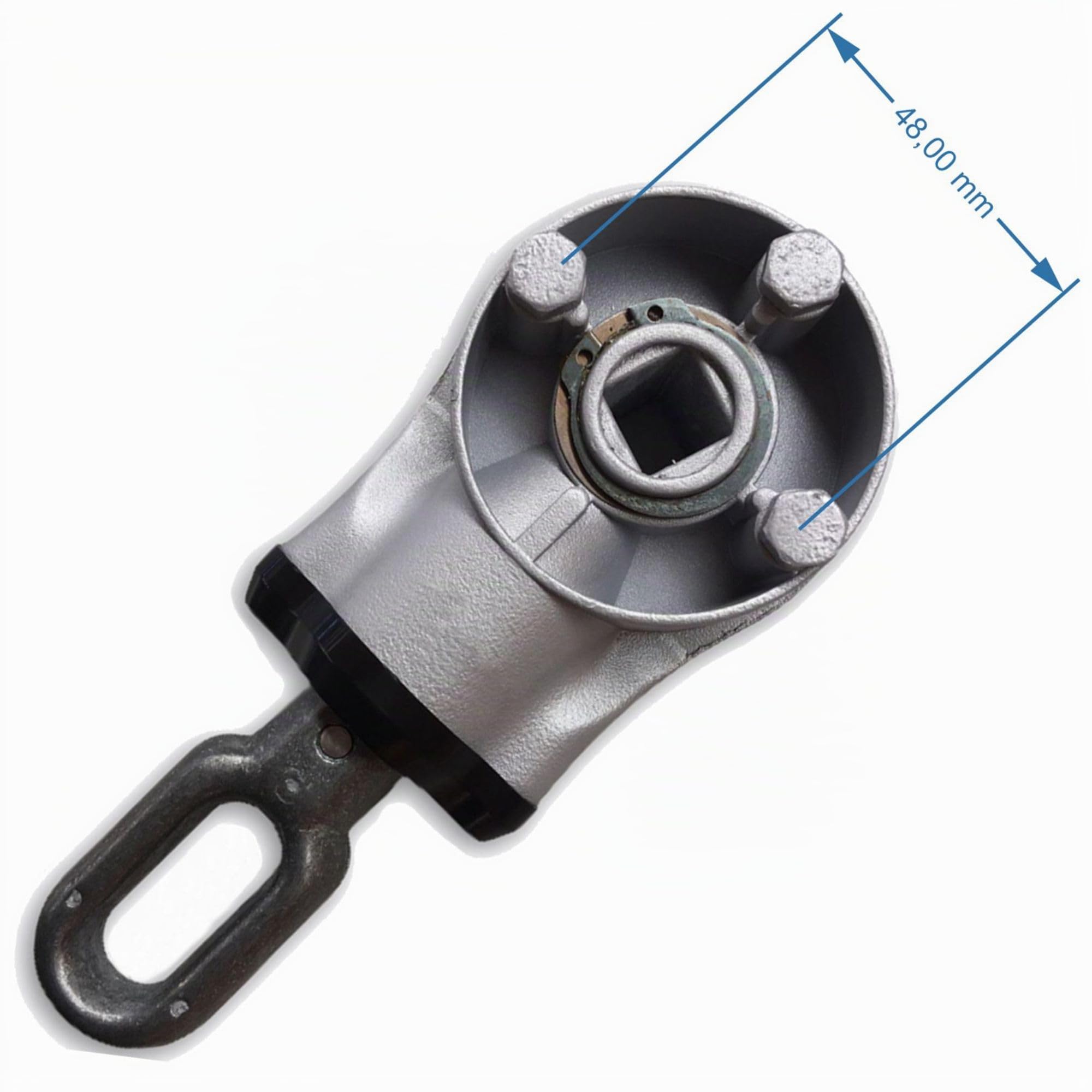 Teletoldo – Máquina de Elevación Redonda para Toldo con Tornillos ● Repuesto Profesional Plata ● Compatible con toldos de balcón y de Brazos a Pared.