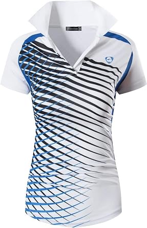 jeansian Womens Short Sleeve Fit Sport Polo Tee Shirts T-Shirts Tshirt Tops Poloshirt Golf Tennis Pickleball SWT251