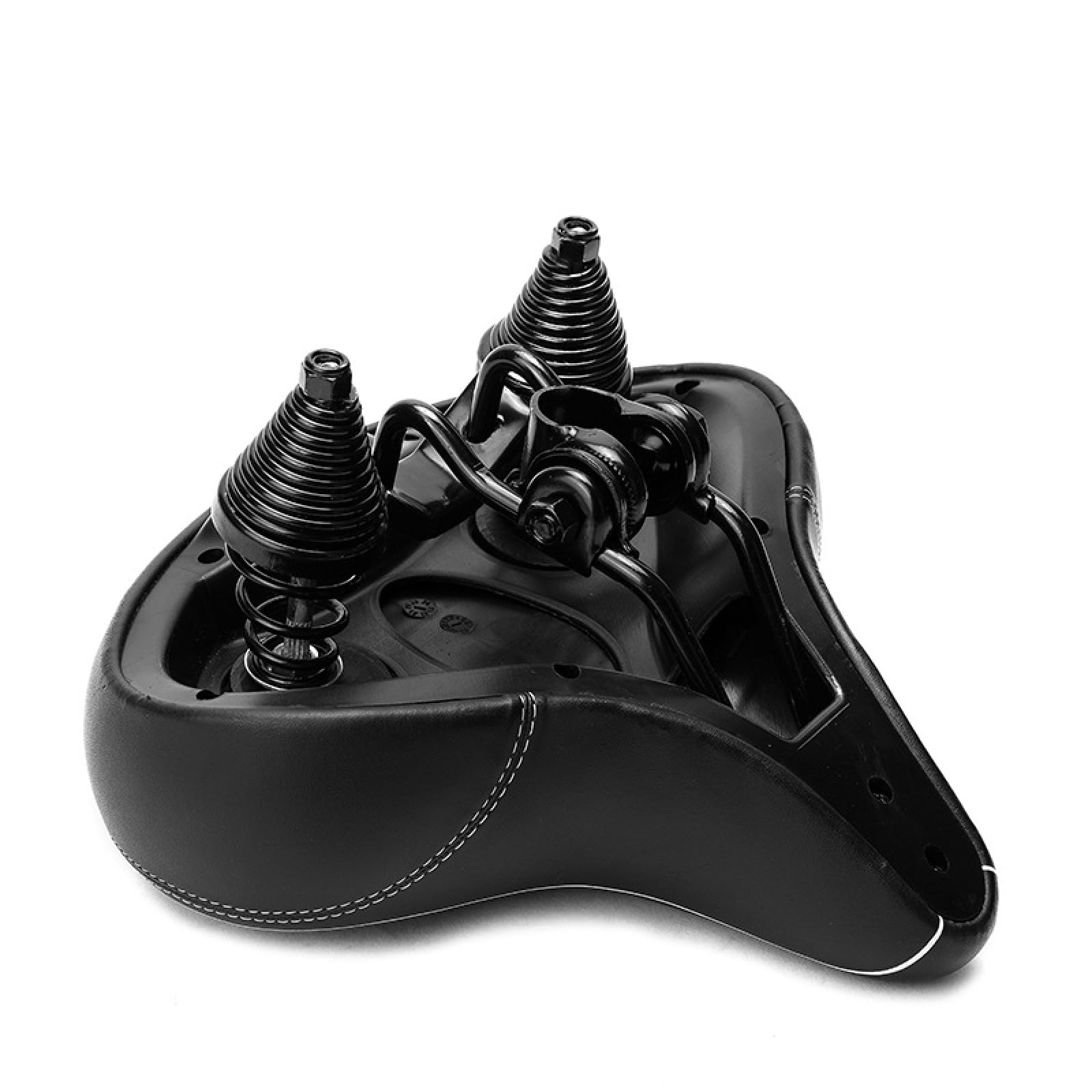 Selle De Vélo Extra Large Et Confortable - Rembourrage Mémoire De Forme - Pour Femmes Et Hommes - Noir