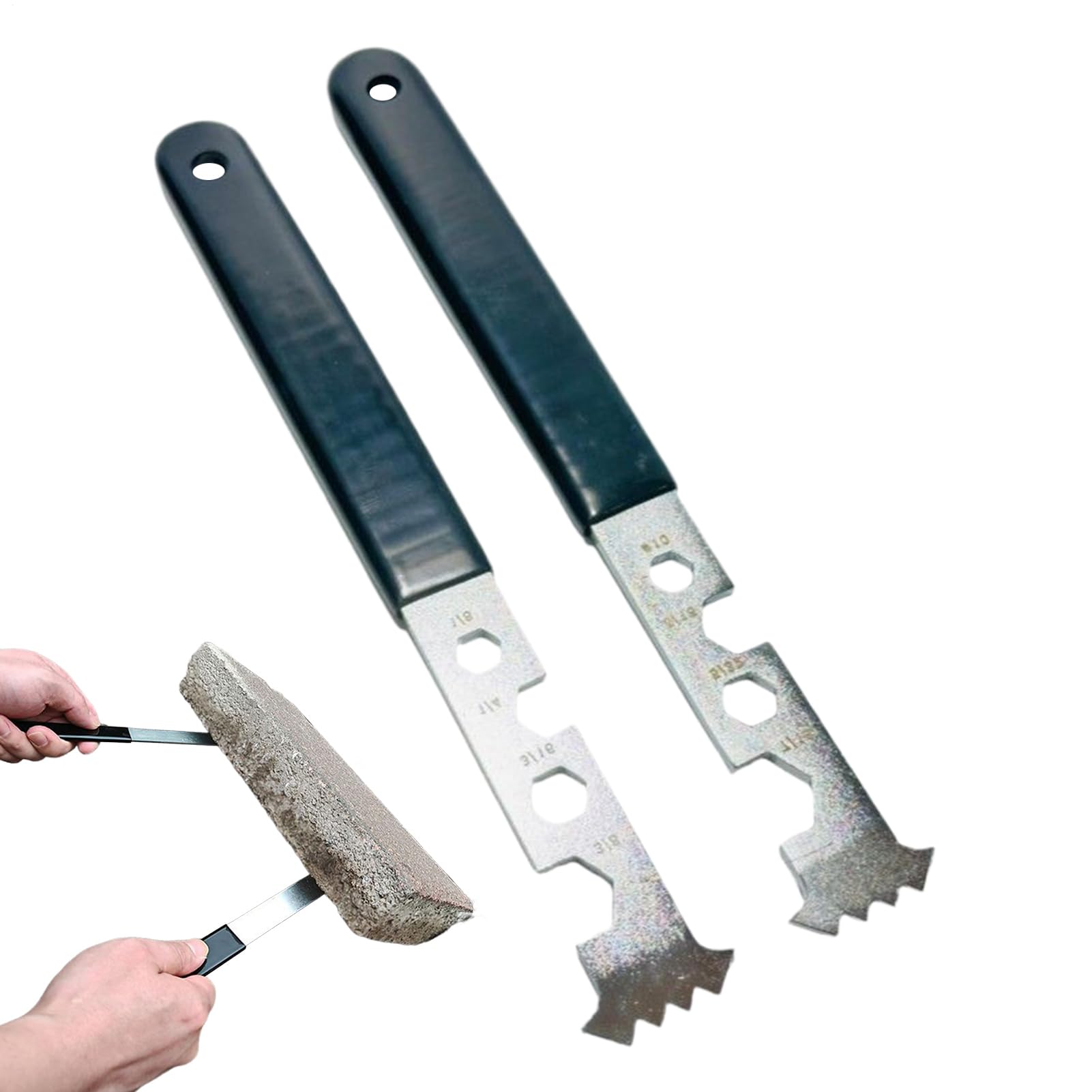 Extracteur de briques 2 pièces pour restaurer une terrasse et une pelouse nettes