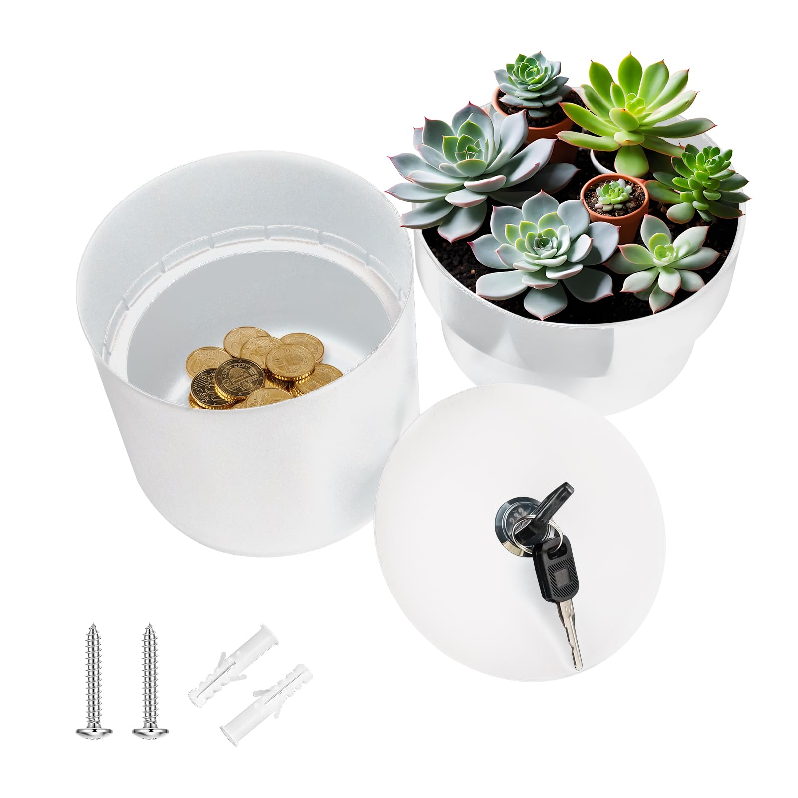 Vol de bijoux à la maison ? Cachette secrète en pot de fleurs verrouillable