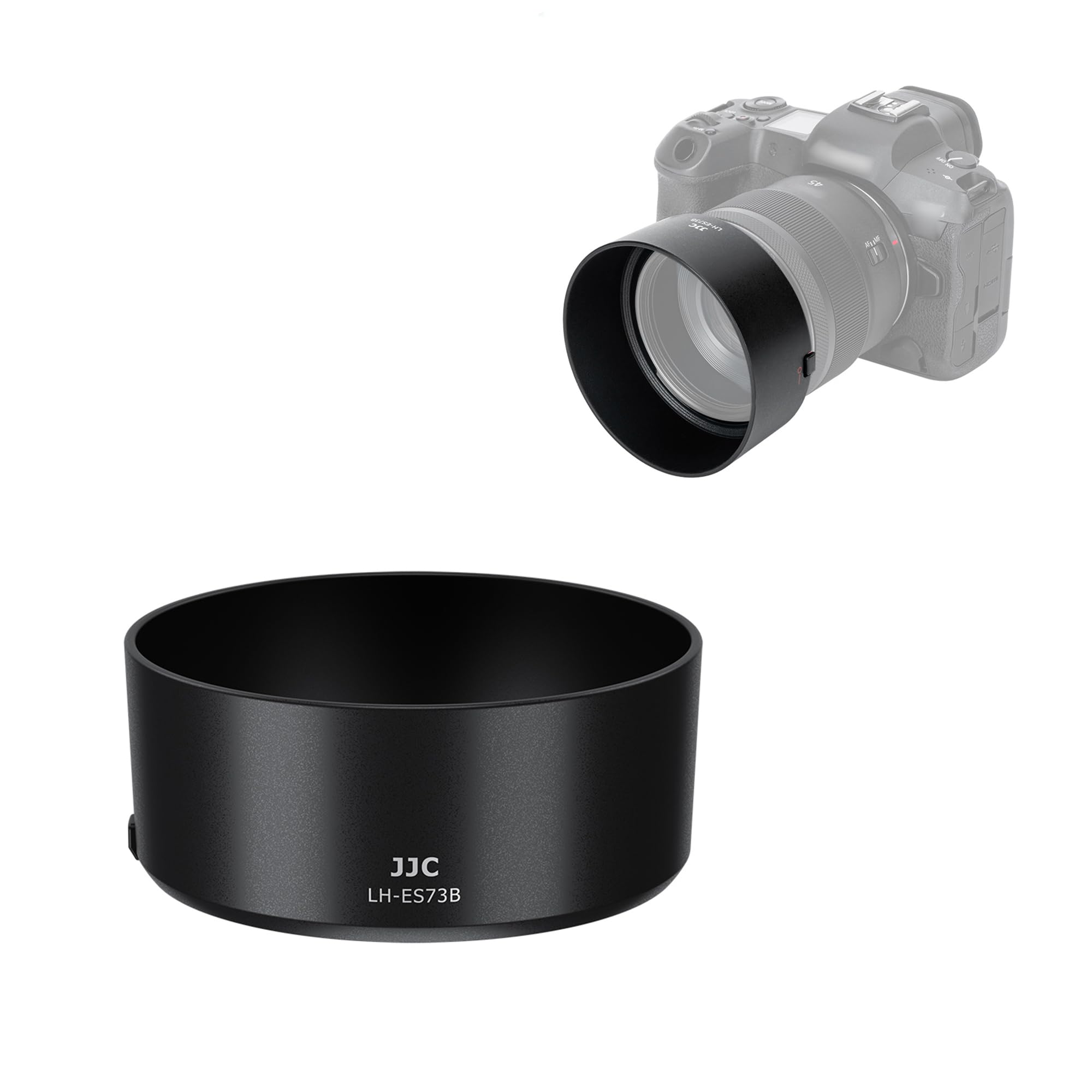 JJC ES73B - Paraluce a baionetta compatibile con obiettivo Canon RF 45 mm F1.2 STM, paraluce reversibile sostituisce Canon ES-73B