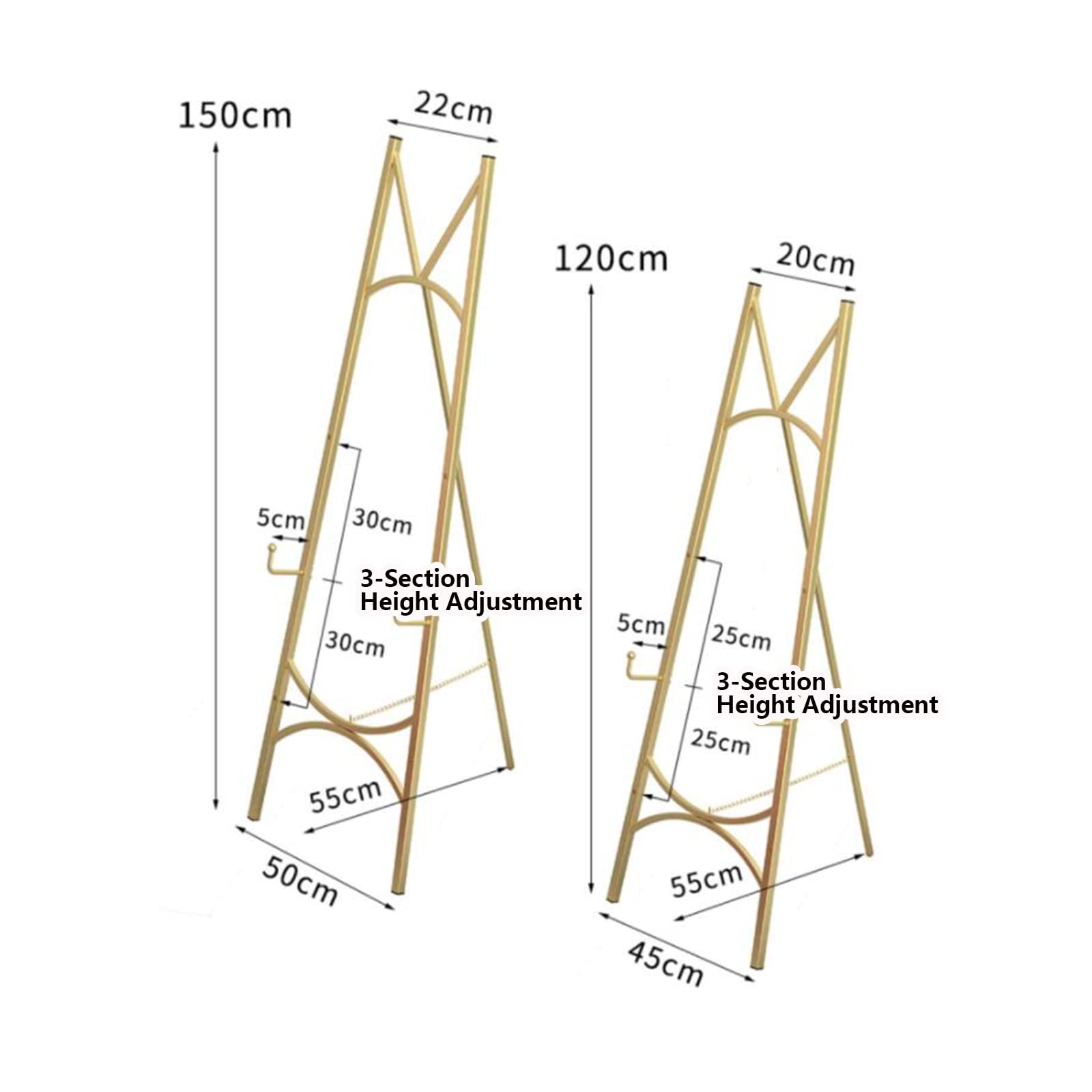 RUHEN Caballete de 120/150 cm de Alto, trípode en Forma de A, Caballete de Metal con Soporte de Lienzo Ajustable, Caballete de exhibición de Piso para Carteles de Bodas, fácil de Plegar