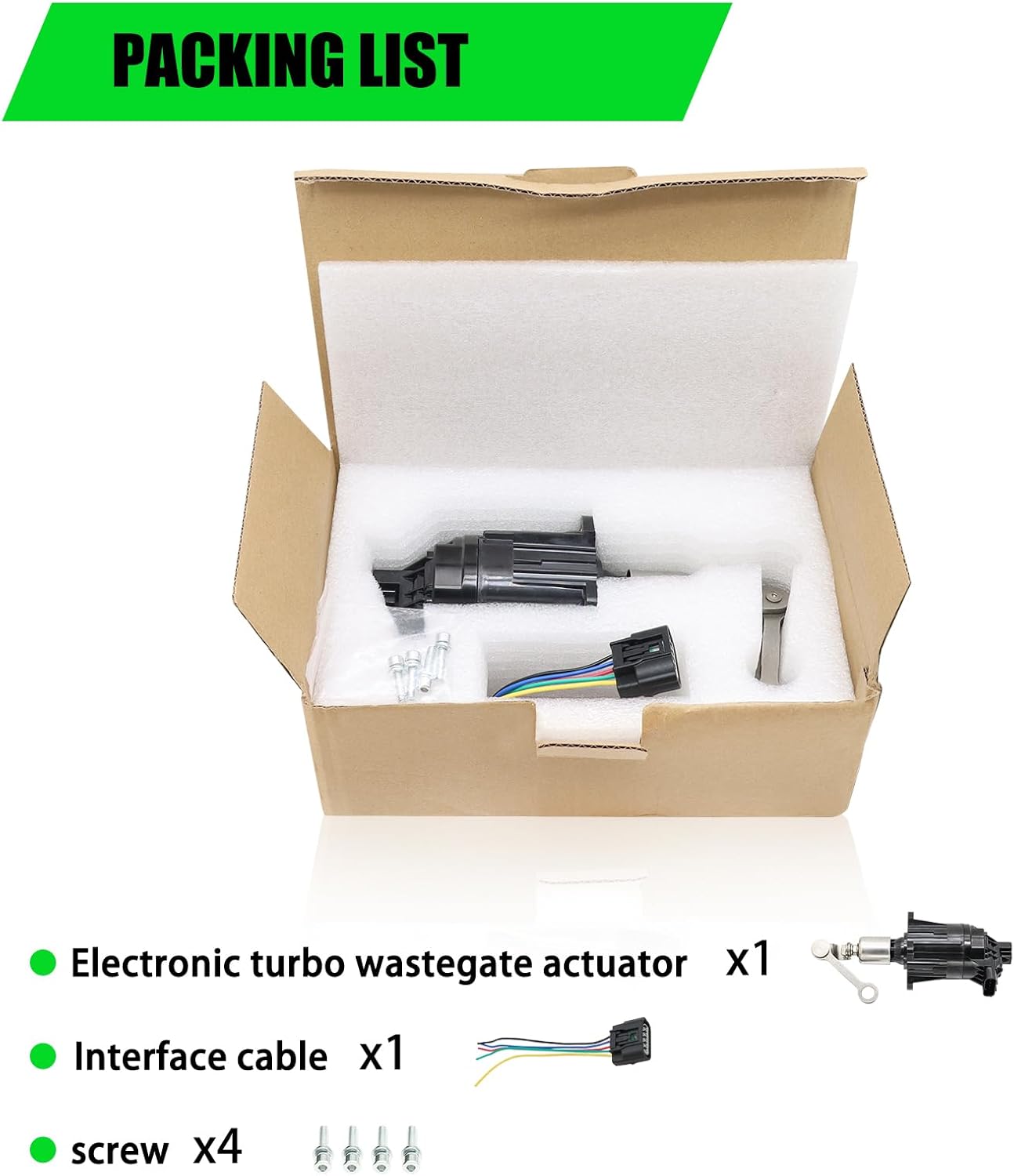 Electronic Turbo Wastegate Actuator For Honda 2016-2019 Civic, 2017-2019 CR-V, 2018-2019 Accord 1.5 VTEC R4 1497ccm 134Kw 182HP Wastegate Actuator, Replaces K6T52372 TD025 K6H05376 49373-07100