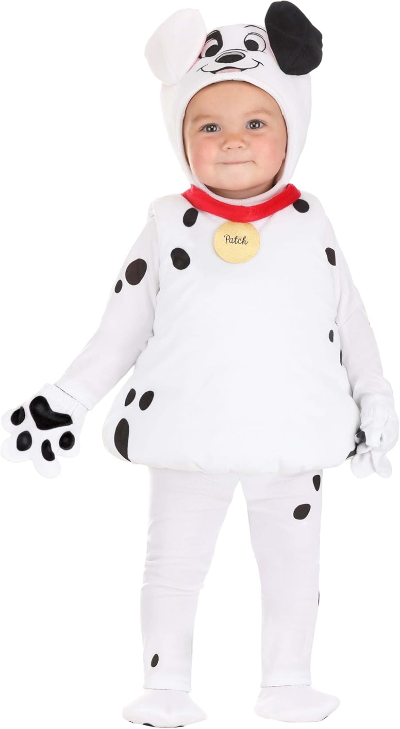 Disney Dalmatian Puppy Infant Costume - Hood, Tunic, Shirt, Pants, Mitts, Booties - Halloween Baby Outfit