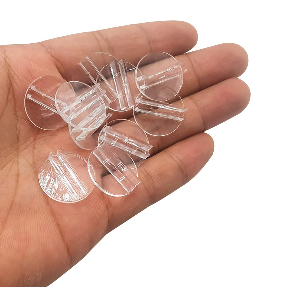 HugeDE 100 Pcs Plastic Game Card Stands Clear Board Game Card Stand Place Card Holders Memos Holder Stands Paper Miniature Bases for Label Tags A