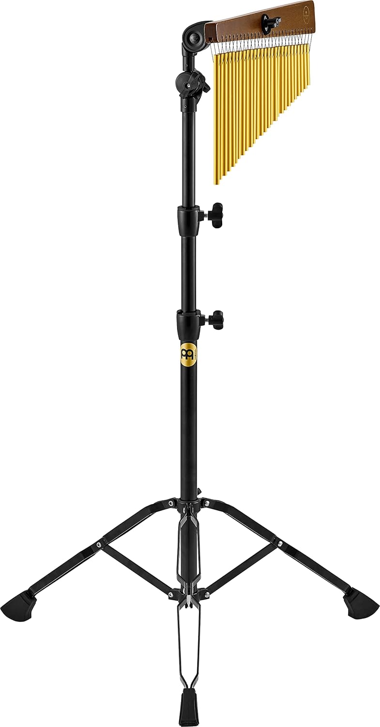 Height Adjustable Chimes Stand for Seated or Standing Players — Great for Meditation, Sound Healing Therapy and Yoga — Solid Steel, 2-YEAR WARRANTY