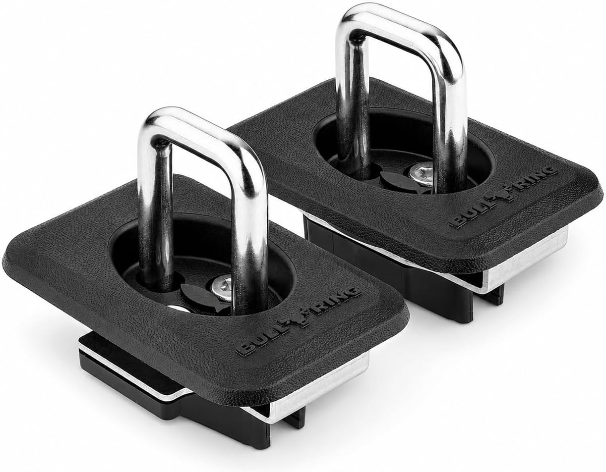 BullRing Retractable Front Stake Pocket Tie-Down Anchors 2-Pack