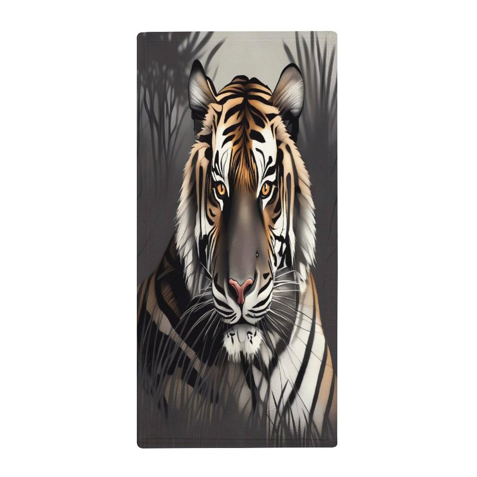 MUSM Premium Hand Towels for Bathroom Ultra Soft Printed Towels Coral Velvet Kitchen Hand Tiger at Rest Towel Highly Absorbent Hotel Spa Towel Collection 13.8 X 28.7 in