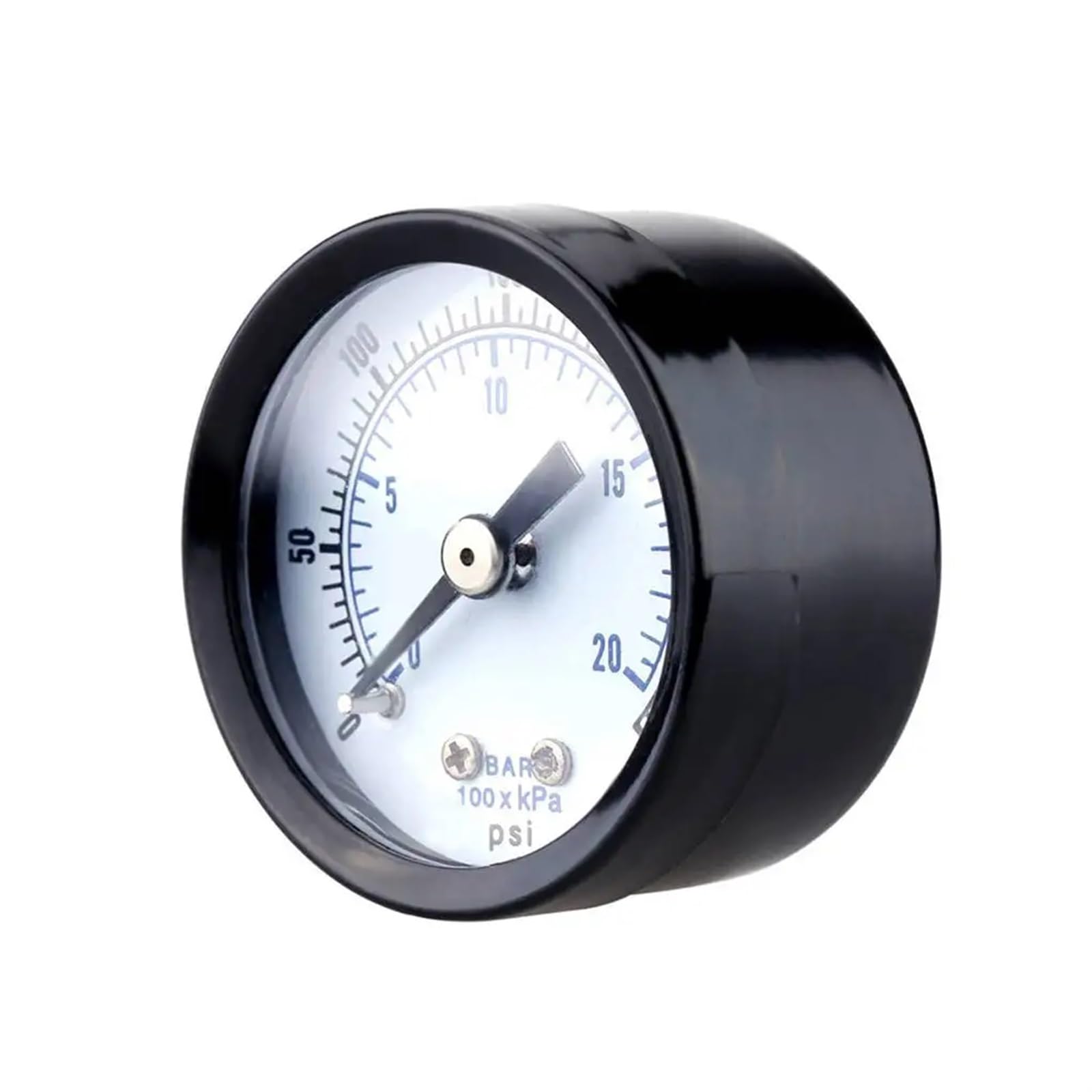 Manometro for Vuoto, manometro for Aria da 4 cm di Diametro 0-20 Bar 0-300 psi Manometro a Doppia Scala Compressore d'Aria Misuratore di Pressione del Fluido Idraulico Pneumatico