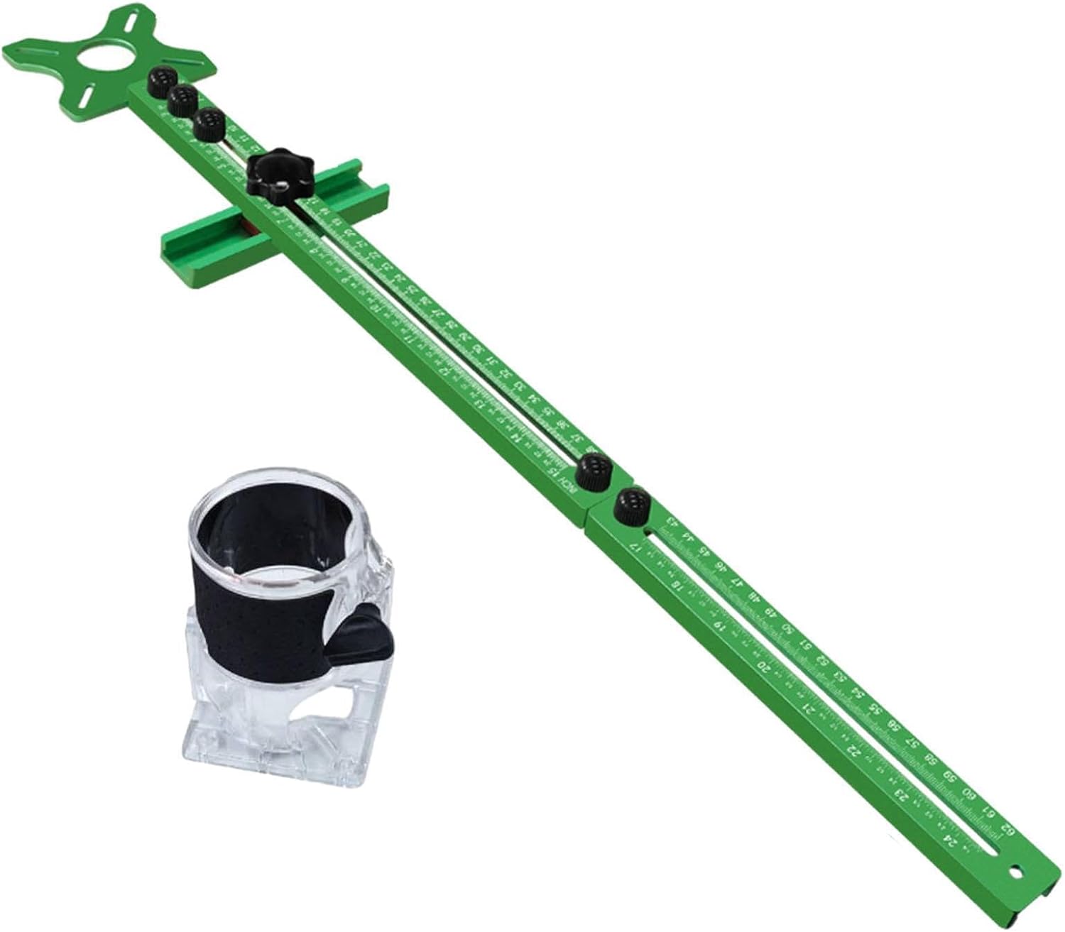 ルーターミリング溝ブラケット 68cm/26.77インチ ルーターサークルカッティングジグ, ベース付きで拡張