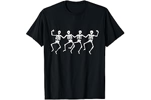 Spooky Dancing Skeletons Classic Halloween White T-shirt